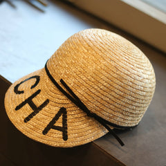 Spring And Summer Letters Wheat Straw BaseballCap Fashion Tide Wild Straw Hat