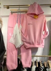 Solid Cotton Women Sweatsuits, Hooded, Sweatshirts, Hoodies Track Pants Joggers