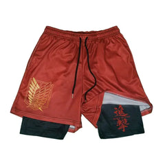 Anime Attack on Titan Gym Shorts Black