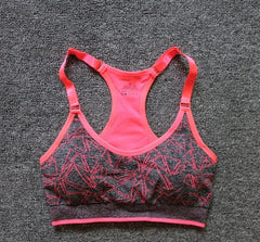 Quick-drying and moisture-absorbing elastic sports bra for running, fitness, yoga and sports hall.