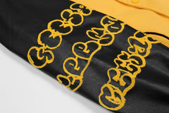 Men's And Women's Baseball Jacket PU Leather Sleeves