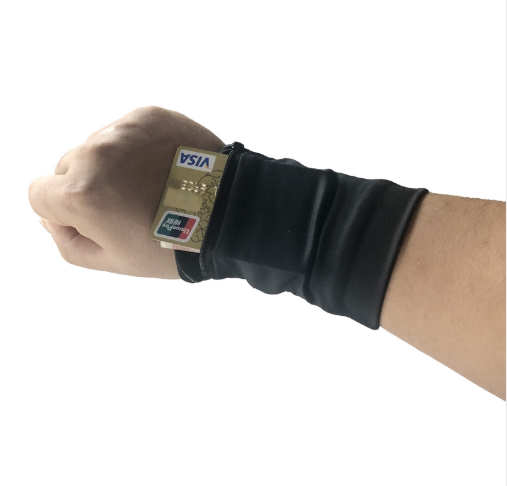 Gym Cycling Running Phone Arm Bag Wristband Badminton Tennis Sweatband Wrist Support Pocket Wrist Wallet Pouch Arm Band Bag for fitness