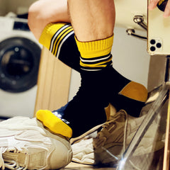 Nylon Striped High Tube Football Socks For Athletic Durability