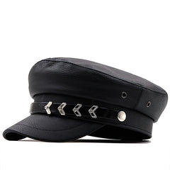 Men And Women Retro Personality Chain Navy Hat