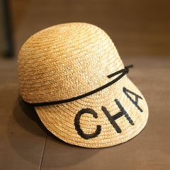 Spring And Summer Letters Wheat Straw BaseballCap Fashion Tide Wild Straw Hat
