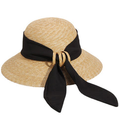 Vintage Streamer Ladies Large Eaves Natural Straw