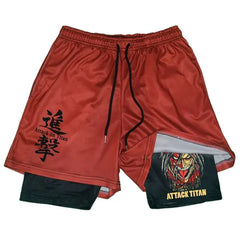 Anime Attack on Titan Gym Shorts Black