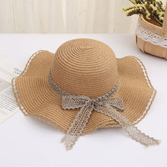 Large Brim Foldable Bow Beach Holiday Shade Hat