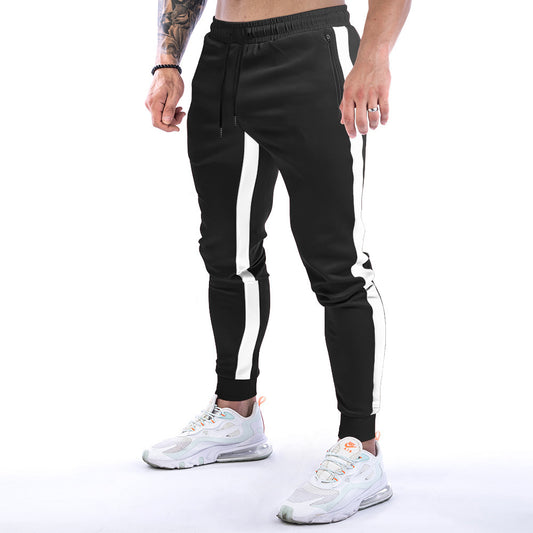 European And American Sports Men's Solid Color Fitness Trousers