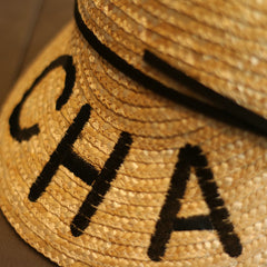 Spring And Summer Letters Wheat Straw BaseballCap Fashion Tide Wild Straw Hat