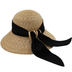 Vintage Streamer Ladies Large Eaves Natural Straw