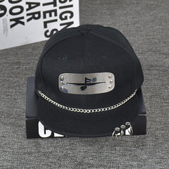 Punk wind hoop flat round cap written along baseball hip-hop