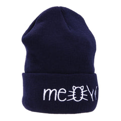 Autumn MEOW Men Women Casual Hip Hop Hats Knitted Wool Skullies Beanies Hat Warm Winter Hat For Women Beanie Winter Caps