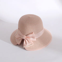Women's Fashion Pearl Large Eaves Cover Face Sun Protection Fisherman's Hat