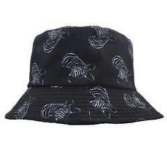 New Style Female Spring And Summer Hat With Zebra Head Print Fisherman Hat