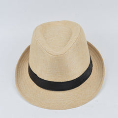 Manufacturers Supply Jazz Hat British Style Cotton And Linen Solid Color Top Hat