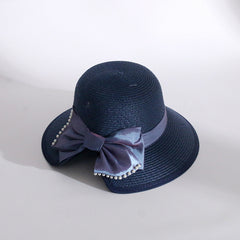 Women's Fashion Pearl Large Eaves Cover Face Sun Protection Fisherman's Hat