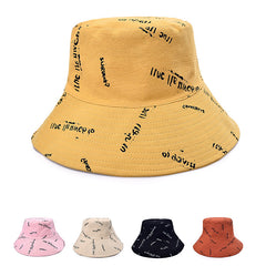 Women's Double Sided Printing Fisherman Hat Big Brim Fashion