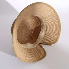 Women's Fashion Pearl Large Eaves Cover Face Sun Protection Fisherman's Hat