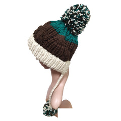 Winter Warm Knitted Wool Ear Protection Hair Ball Hat