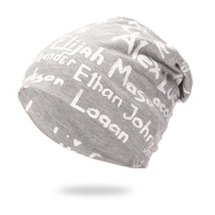 Letter Hat Ladies Pullover Needle Pure Cotton