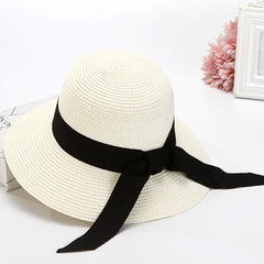 Foldable Dome Sun Protection Ladies Summer Straw Hat