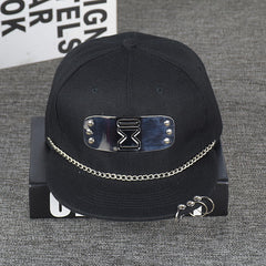 Punk wind hoop flat round cap written along baseball hip-hop