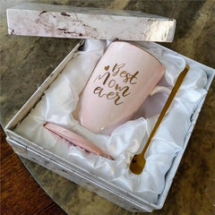 Gifts for Mom - Best Mom Ever Coffee Mug, Best Mom Gifts for Mothers Day, Birthday Gifts, Mother'S Day Gifts, Christmas Gifts, 14 Fl Oz Pink Marble Coffee Mugs Ceramic Mug Tea Cup