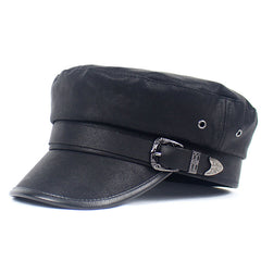 Japanese All-match Women's Matte Leather Peaked Octagonal Hat
