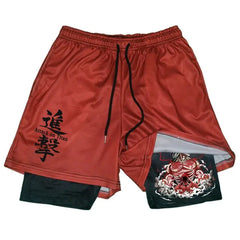 Anime Attack on Titan Gym Shorts Black