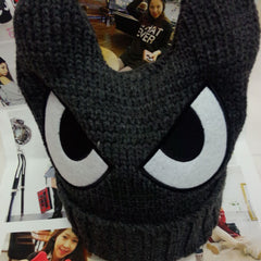 Women's Fashion Cute Devil Cow Horn Ears Knitted Wool Hat