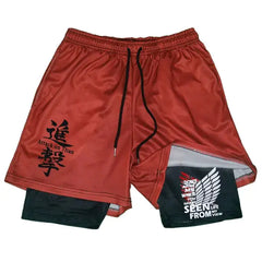 Anime Attack on Titan Gym Shorts Black