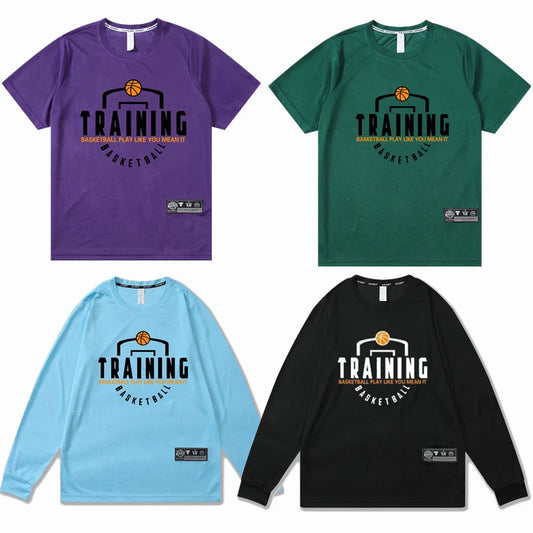 Men Women Running T Shirt breathable Quick Dry Fitness basketball shooting Training Jerseys exercise Clothes Gym Sports Shirts