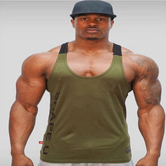 Summer New Hot Bodybuilding Fitness Singlets Muscle Vest For Men Tee basketball jersey Solid Gym Men Stringer Tank Tops