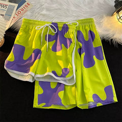Trendy Paida Star Men and Women Couple Casual Beach Shorts