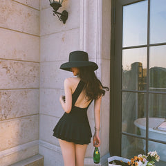 ◆ Dudu ◆ Korean Swimsuit Female Winter 2024 New Arrival One-Piece Hot Spring Chest Gathered Cover Belly Thin Fairy Best Selling