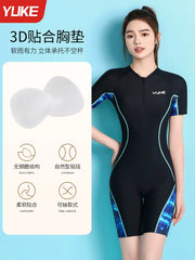 Swimsuit Women's 2024 New Arrival Hot Spring Fancy Fall and Winter Swimsuit Plus Size Siamese Conservative Swimming Pool Racing