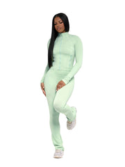 Fall 2024 Women Clothes Two Piece Flared Pants Tracksuits Set Casual Gym Active Wear 2 Piece Set Lounge Womens Matching Sets
