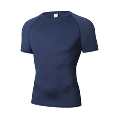 Men Compression White T-Shirts Short Sleeve Tops Tees Casual Gym T Shirt Man Quick Dry Football T Shirts Sportswear Male Clothes