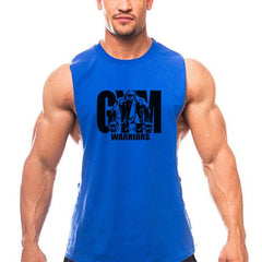 Gym Vest Men's Cotton Sweat-absorbent Bodybuilding Clothes Exercise Sleeveless Breathable Loose Shirt Jogging Training T-shirt
