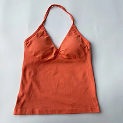 New Impact Sports Yoga Vest Women's Fitness Yoga Top Gym Clothes Workout Backless Scrunch Built-in Bra With Cups Tops