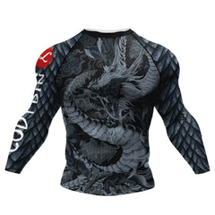 Cody Men Grappling Wear With Print Jiu jitsu No Gi Bjj Rashguard Exercise Polyester Sportswear MMA Running Gym Clothes