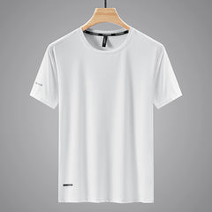 89% Nylon Quick Dry Sport T Shirt Men'S 2025 Short Sleeves Summer Casual OverSize 6XL 7XL 8XL Top Tees GYM Tshirt Clothes