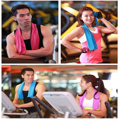 Clearance_Quick Drying Cooling Towel Soft Breathable Chilly Sweat Absorption Cold Towel with Storage Box Sports Running Yoga Gym