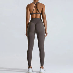 Gym Clothes Women 2 Pcs Yoga Set Sports Bra Seamless High Waist Leggings Women's Tracksuit Sportswear Fitness Suit Activewear