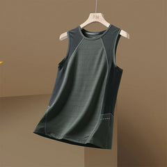 Short Sleeve Vest Men's For 2024 Summer Patchwork Black Red Tshirt GYM Tank Top Tees Fashion Clothes OverSize 3XL O NECK