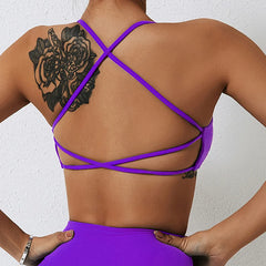 Comfort Sexy Sports Bra Gym Top Women Training Yoga Clothes Stretch Women Sports Underwear Fitness Workout Back Cross Yoga Bra