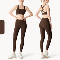 2 Piece Yoga Clothes Women's Tracksuit Athletic Wear Pilates Fitness Suit Gym Workout Push Up Clothes Sports Bra Leggings Suit