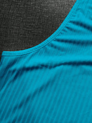 Summer thin gym clothes quick-drying vest men's I-shaped vertical stripes muscular sports cover iron trim high elasticity