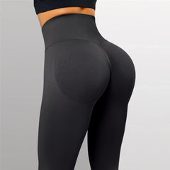 Knitted Seamless Fitness Leggings GYM Pants Women High Waist Push Up Leggings Tight Peach Buttocks Yoga Pants